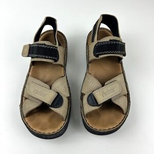 Rieker Antistress Sandals Leather Sport Ankle Strap Beige Womens US 9 EU 40
